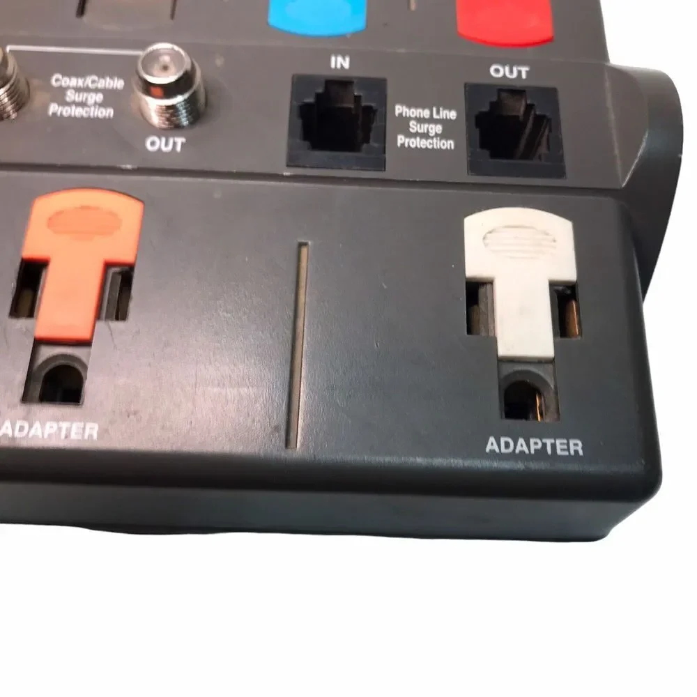 Surge Protector Power Strip Home Theater Relocatable Power Tap 7G39 adapter cord